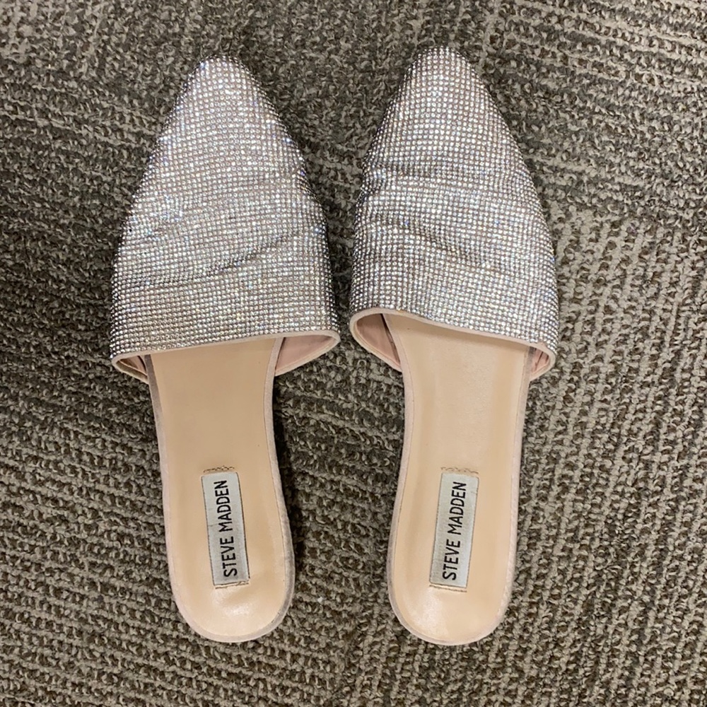 Steve Madden Rhinestone Mules Size 9